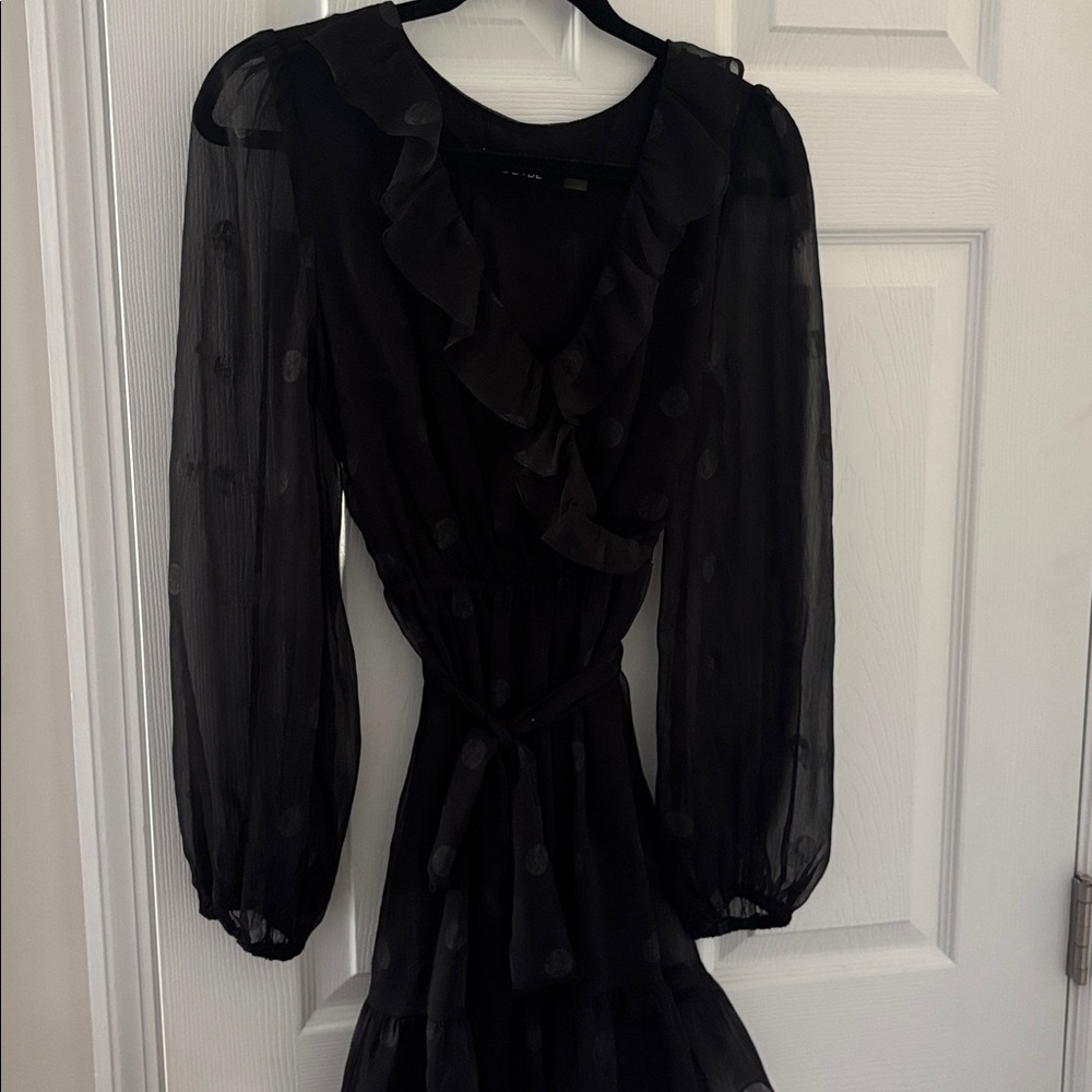DO+BE Black Ruffled Dress
